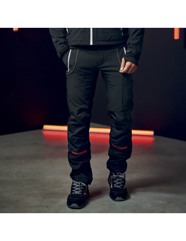 Pantalone da lavoro Soft Shell stretch idrorepellente e antiabrasione