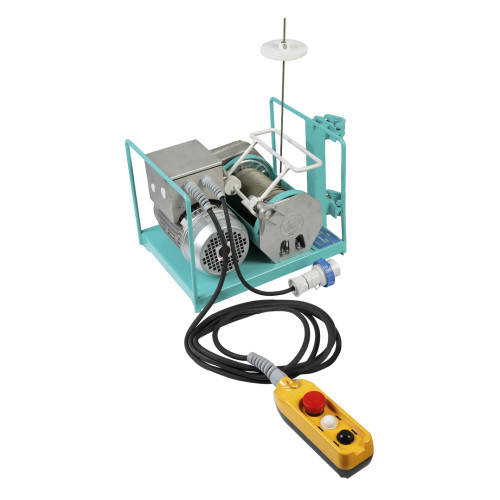 Elevatore da Cantiere 150 kg Monofase 230V con Bandiera a Ponteggio