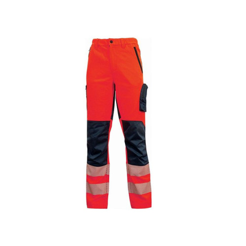 Pantaloni Alta Visibilità Stretch da Lavoro con Tasche e Bande Riflettenti