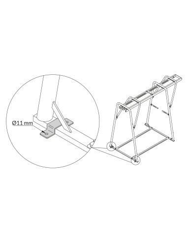 KIT STAFFE FISSAGGIO CAVALLETTI DA 300 KG E 500 KG IMER