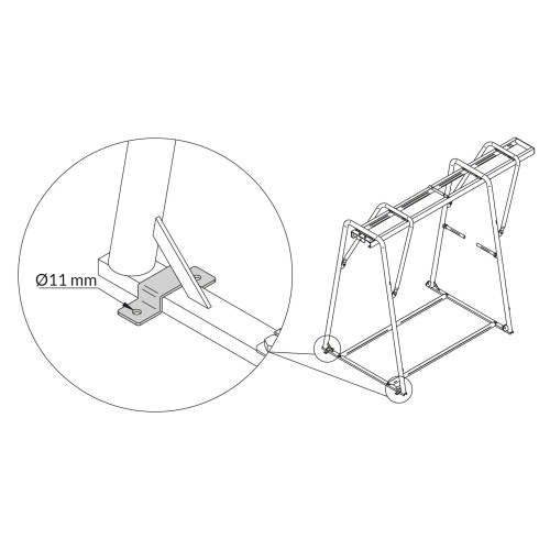 Kit Staffe Fissaggio Cavalletti 300 kg e 500 kg per Solaio