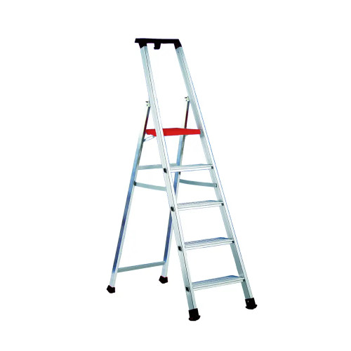 Scala Doppia in Alluminio 5 Gradini con Piattaforma Professionale