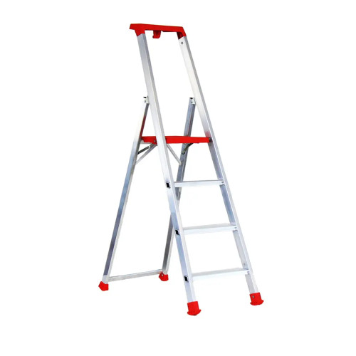 Scala Doppia in Alluminio 4 Gradini con Piattaforma Professionale
