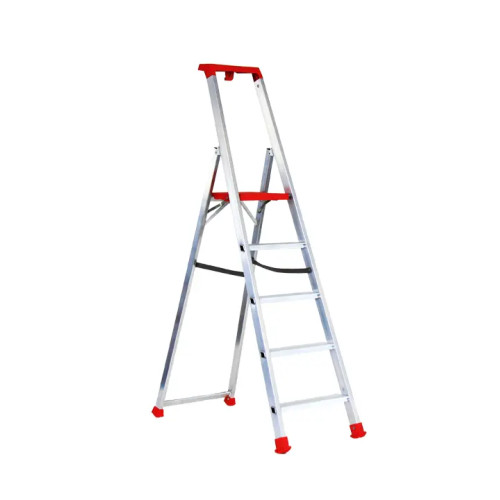 Scala Doppia in Alluminio 5 Gradini con Piattaforma Professionale