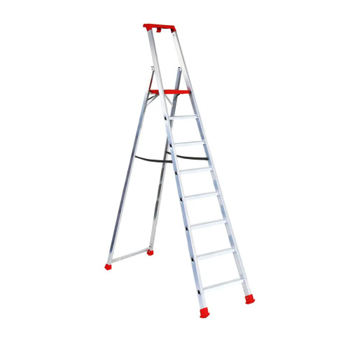 Scala Doppia in Alluminio 8 Gradini con Piattaforma Professionale