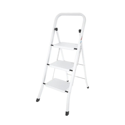 Sgabello in Acciaio 3 Gradini Made in Italy per Uso Domestico