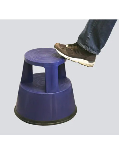 Sgabello Girevole su Rotelle a Scomparsa Antiscivolo | H 42 cm
