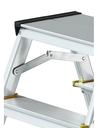 Scaletta in Alluminio 4 Gradini Doppia Salita UNI EN131
