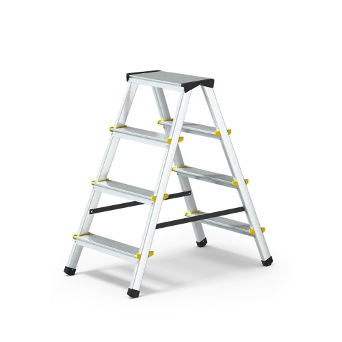 Scaletta in Alluminio 4 Gradini Doppia Salita UNI EN131