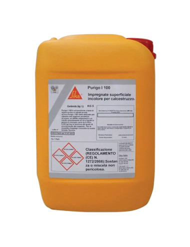 SIKA PURIGO I-100 IMPREGNAZIONE SUPERFICIALE ANTIPOLVERE INCOLORE PER PAVIMENTAZIONI IN CALCESTRUZZO