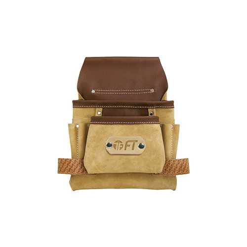 Borsa Africa in Cuoio Porta Utensili con Tasche e Portamartello