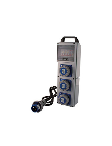 QUADRO PORTATILE DA CANTIERE A NORMA CEI EN 61439-4 CON 3 PRESE 220V IP 67