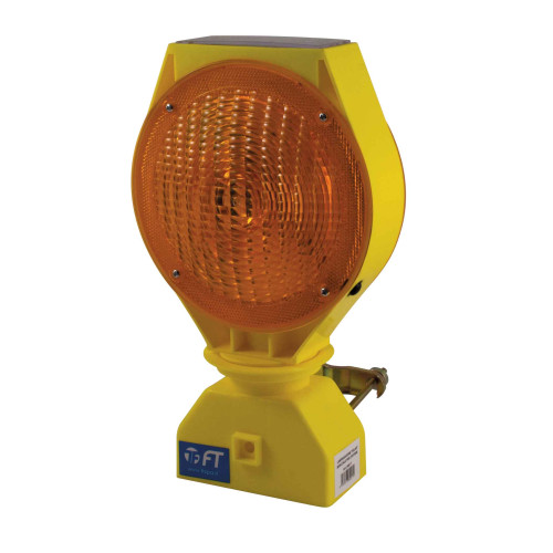 FT Lampeggiatore Solare Giallo Bifacciale LED Ø200 mm