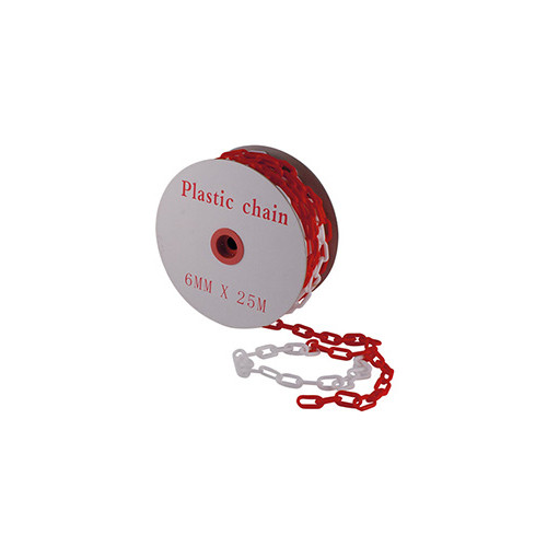 FT Catena in PVC Bianco/Rosso 25 Metri per Delimitazione Aree