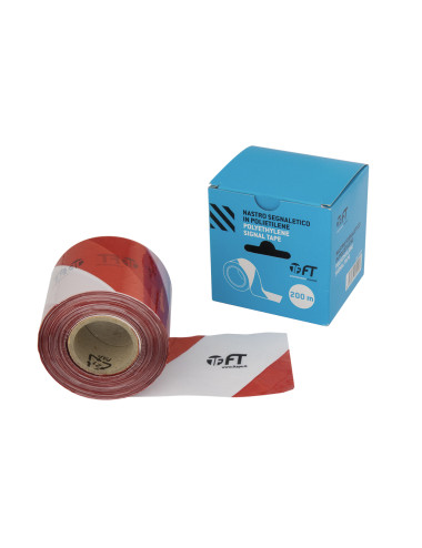 FT NASTRO SEGNALETICO BIANCO/ROSSO LUNG 200 m