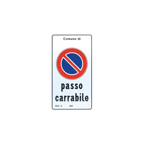 FT Segnale Passo Carrabile in Alluminio Rifrangente