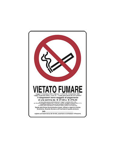FT CARTELLO VIETATO FUMARE 30X20 cm