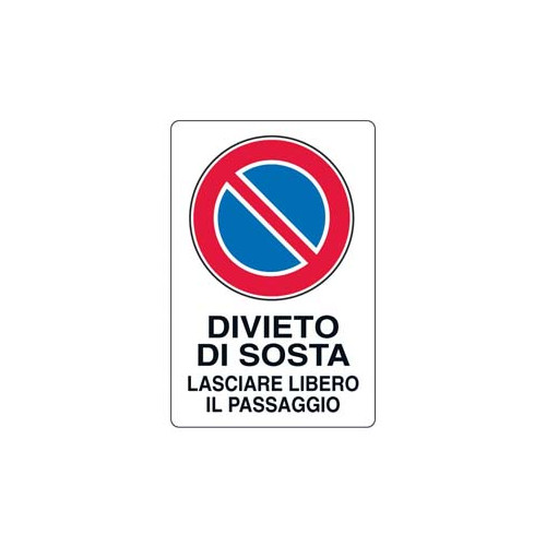 FT Cartello Divieto di Sosta 30x20 cm