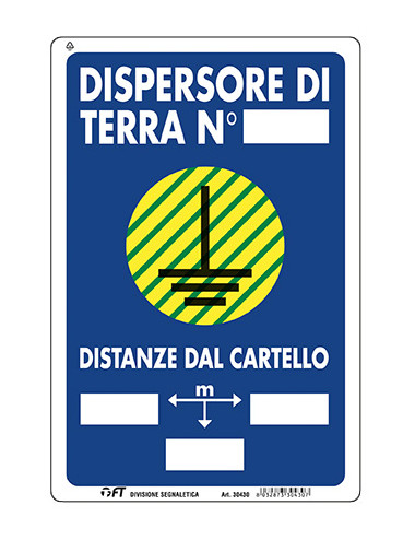 FT CARTELLO DISPERSORE DI TERRA 30X20 cm