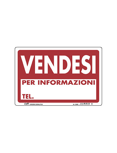FT CARTELLO VENDESI 30X20 cm