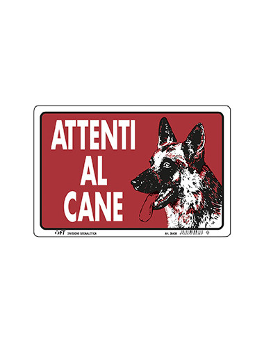 FT CARTELLO ATTENTI AL CANE 30X20 cm