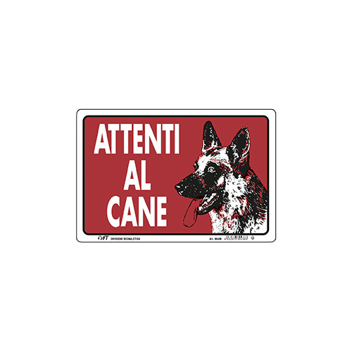 FT Cartello Attenti al Cane 30x20 cm