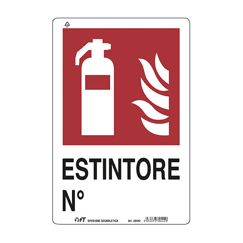 FT Cartello Estintore 30x20 cm per Segnaletica Sicurezza