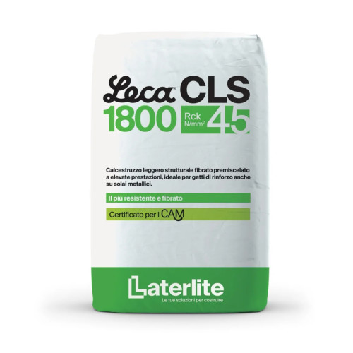 Leca CLS 1800 CAM Calcestruzzo Leggero Strutturale Conforme ai CAM 19,6 Litri