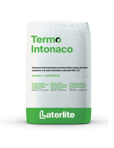 LECA TERMOINTONACO LATERLITE: INTONACO TERMICO BASE CALCE O CEMENTO