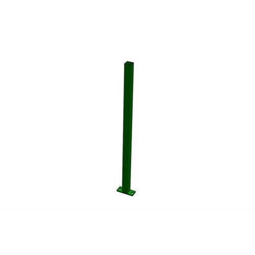 Ferro Bulloni Palo Quadro 50x50 con Piastra Verde per Recinzioni