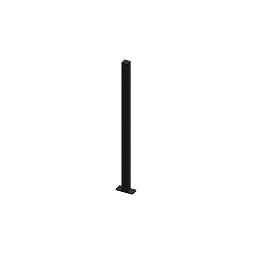 Ferro Bulloni Palo Quadro 50x50 con Piastra Antracite