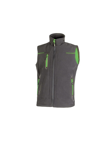 GILET DA LAVORO UNIVERSE ASPHALT GREY / GREEN U-POWER